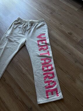 Vertabrae Sweats with Pink Side Lettering